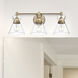 Malta Vanity Wall Light in Brushed Champagne Brass