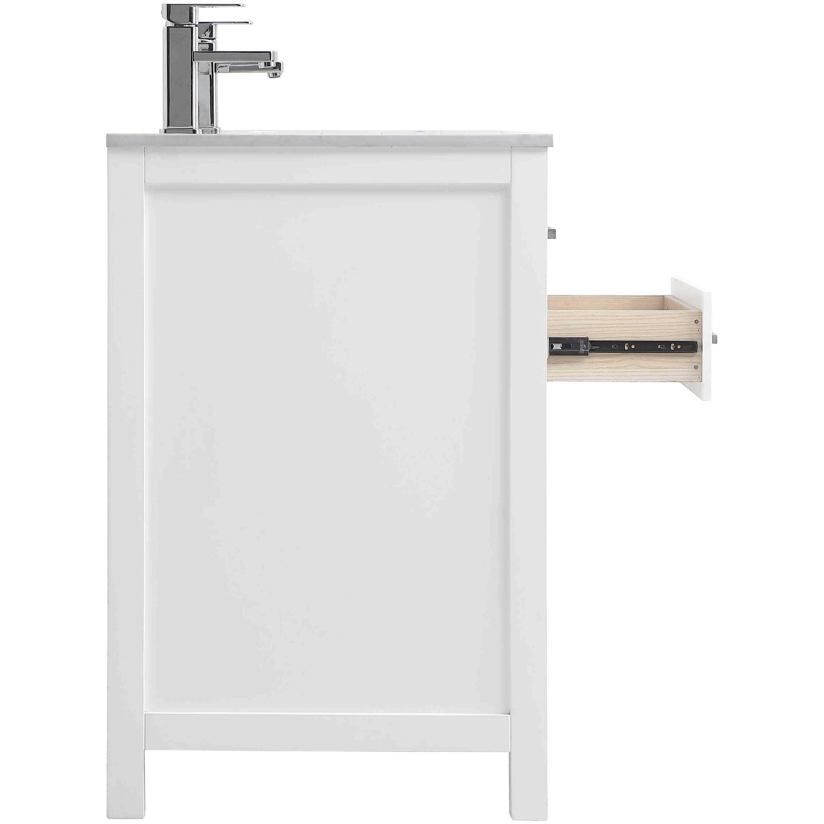 Lewis 60 X 22 X 34 inch White Vanity Sink Set