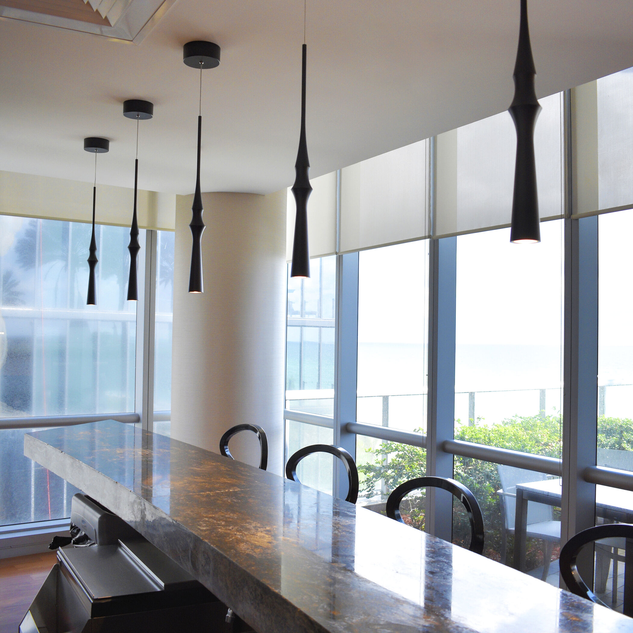 Polaris 5.25 inch Black Pendant Ceiling Light