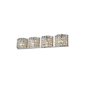 Canada 4 Light 27 inch Chrome Bathroom Vanity Lighting Wall Light