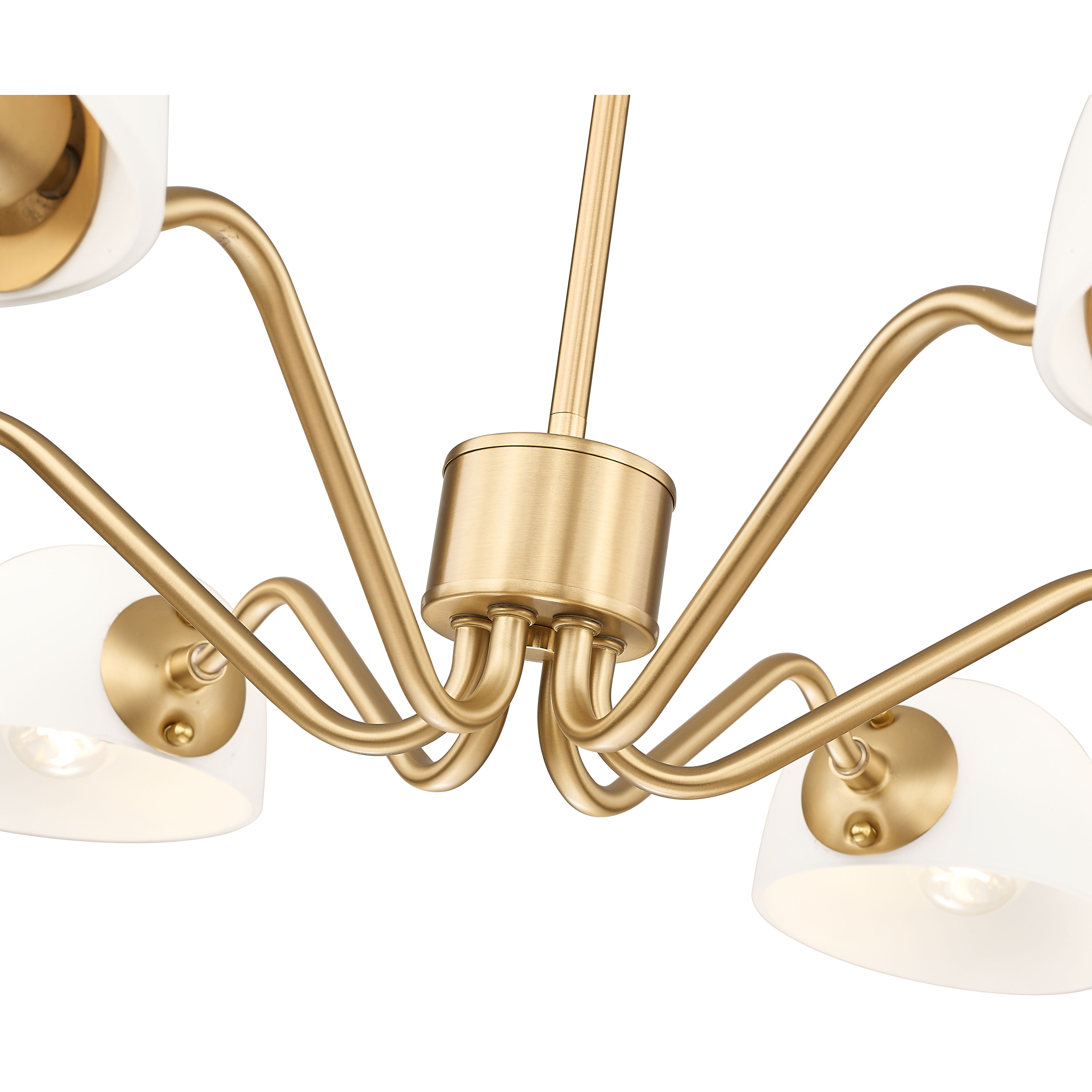 Breton 6 Light 39 inch Modern Gold Chandelier Ceiling Light