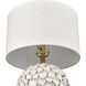 Gloria 23 inch 9 watt White Glazed Table Lamp Portable Light
