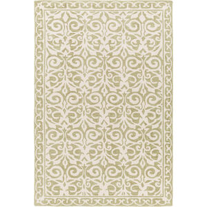 Samual 72 X 48 inch Green and Neutral Area Rug, Polyester