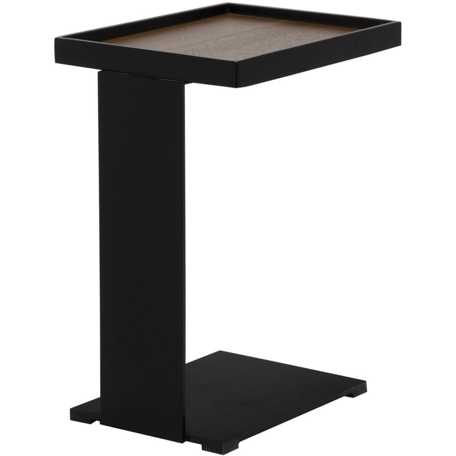 Ledge 25 X 18 inch Matte Black Side Table