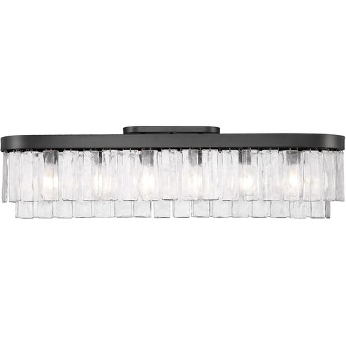 Ciara 6 Light 10 inch Matte Black Flush Mount Ceiling Light