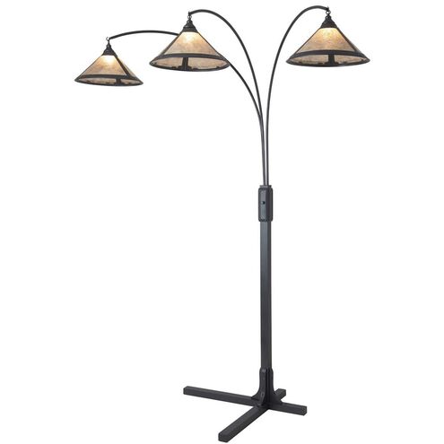Natural Mica 86 inch 40.00 watt Gunmetal and Charcoal Gray Arc Floor Lamp Portable Light