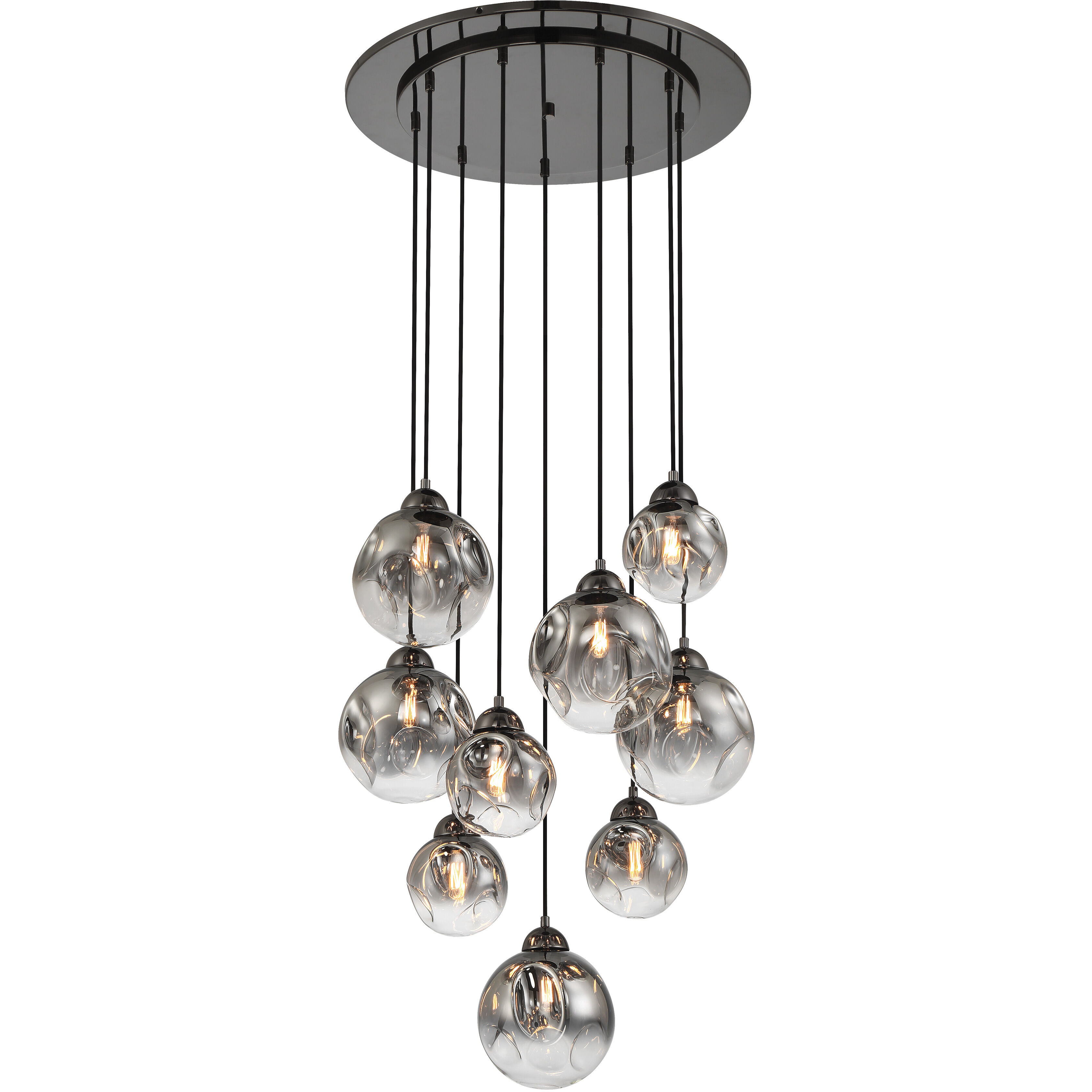 Neveh 9 Light 24 inch Gun Metal Pan Pendant Ceiling Light