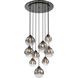 Neveh 9 Light 24 inch Gun Metal Pan Pendant Ceiling Light