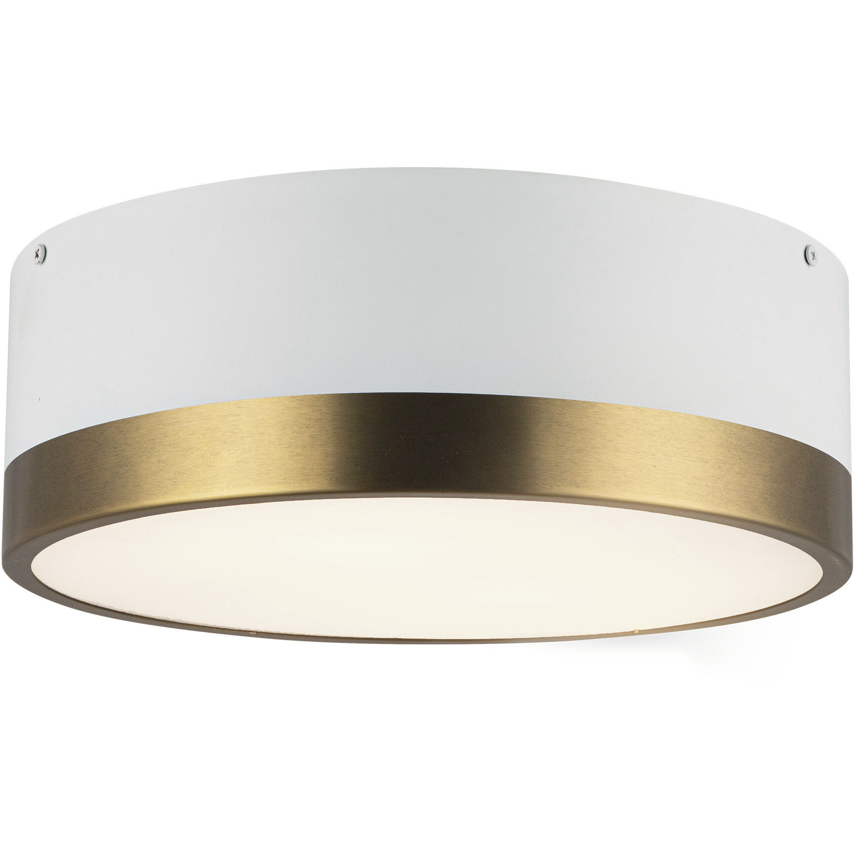 Alora Mood Brisbane 2 Light 12 inch Aged Gold/White Flush Mount Ceiling Light in Aged Gold and White