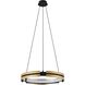 Grazia LED 24.25 inch Matte Black and Brushed Gold Chandelier Ceiling Light