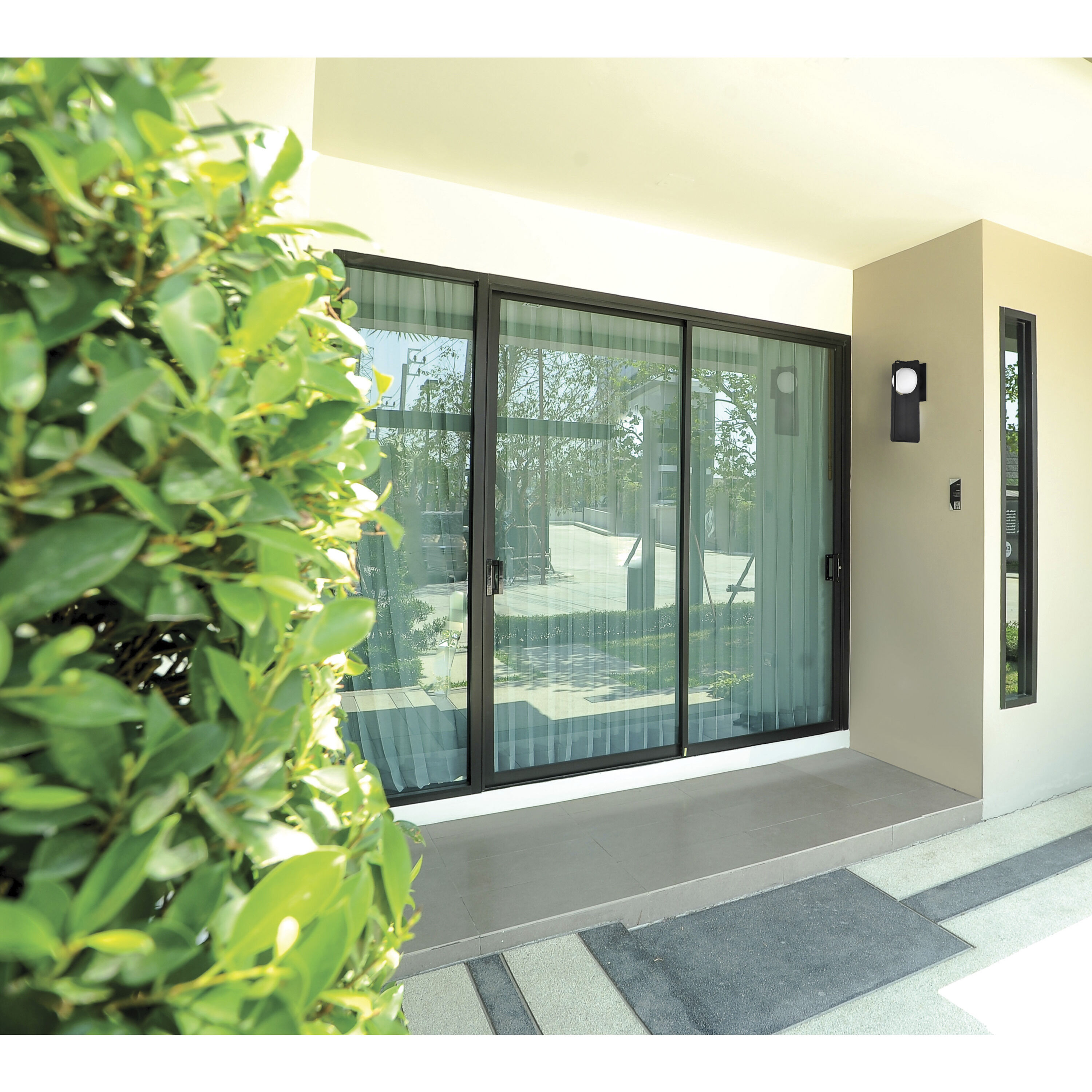 Cradle LED 15 inch Matte Black Outdoor Wall Sconce