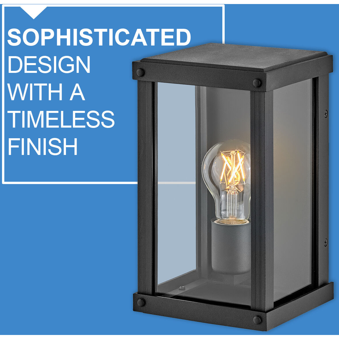 Beckham Outdoor Wall Mount Lantern in Museum Black