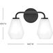 Gio LED 14.75 inch Black Bath Light Wall Light