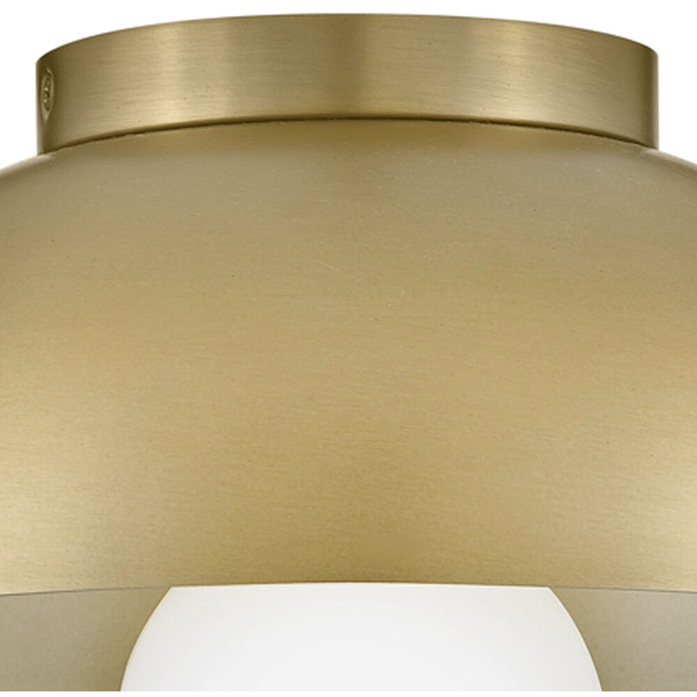 Stu LED 11 inch Lacquered Brass Foyer Light Ceiling Light, Flush Mount