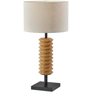 Judith 26 inch 100.00 watt Natural Wood With Black Table Lamp Portable Light