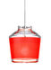 Pica 6 1 Light Satin Nickel Pendant Ceiling Light in Halogen, Red Sand Glass