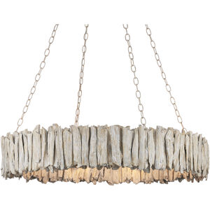 Driftwood 8 Light 39 inch Whitewash Chandelier Ceiling Light