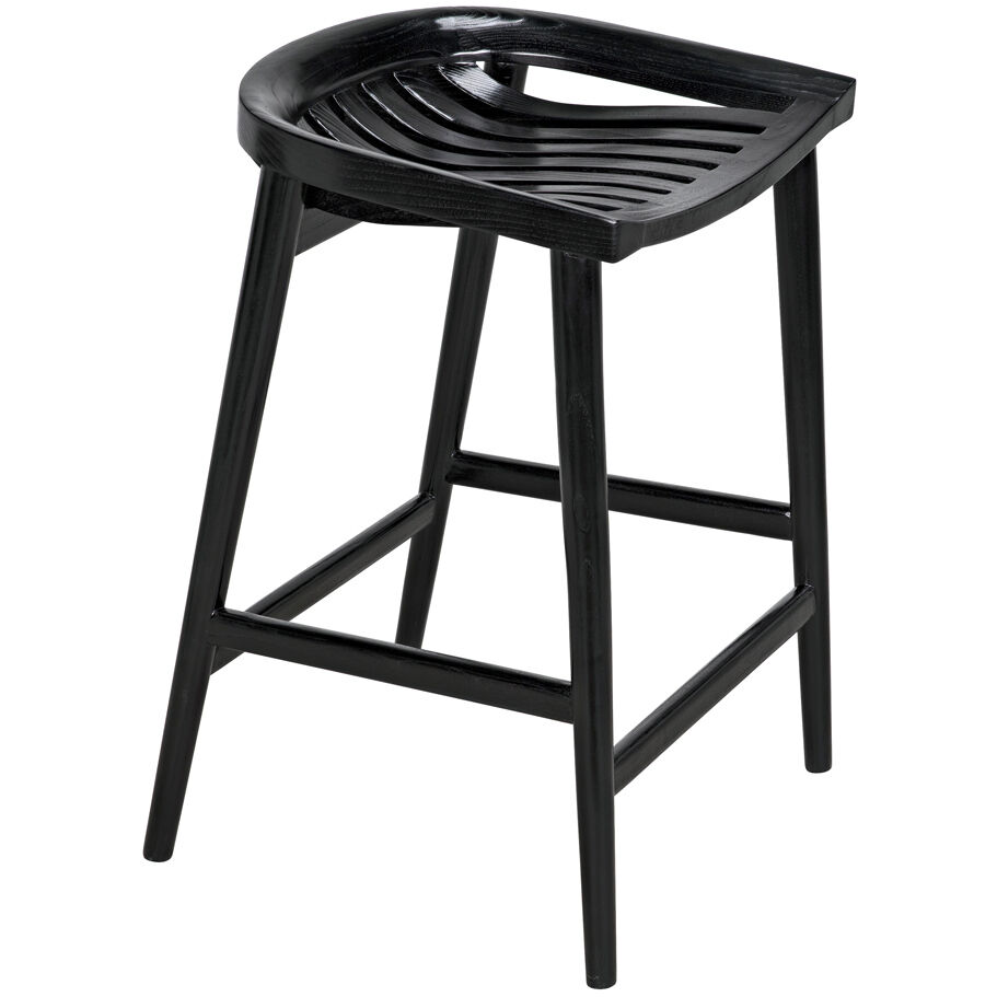 Ronald 28 inch Charcoal Black Counter Stool