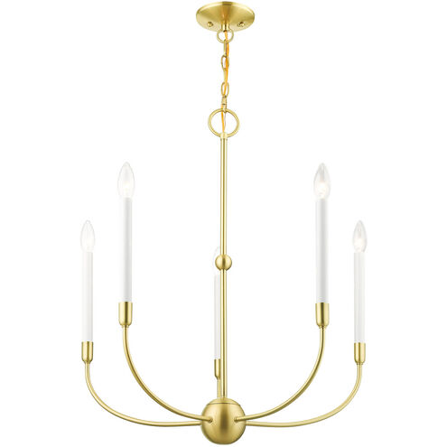 Clairmont 5 Light 24 inch Satin Brass Chandelier Ceiling Light