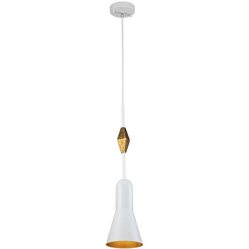 Etoile 1 Light 5.25 inch White Pendant Ceiling Light, Small