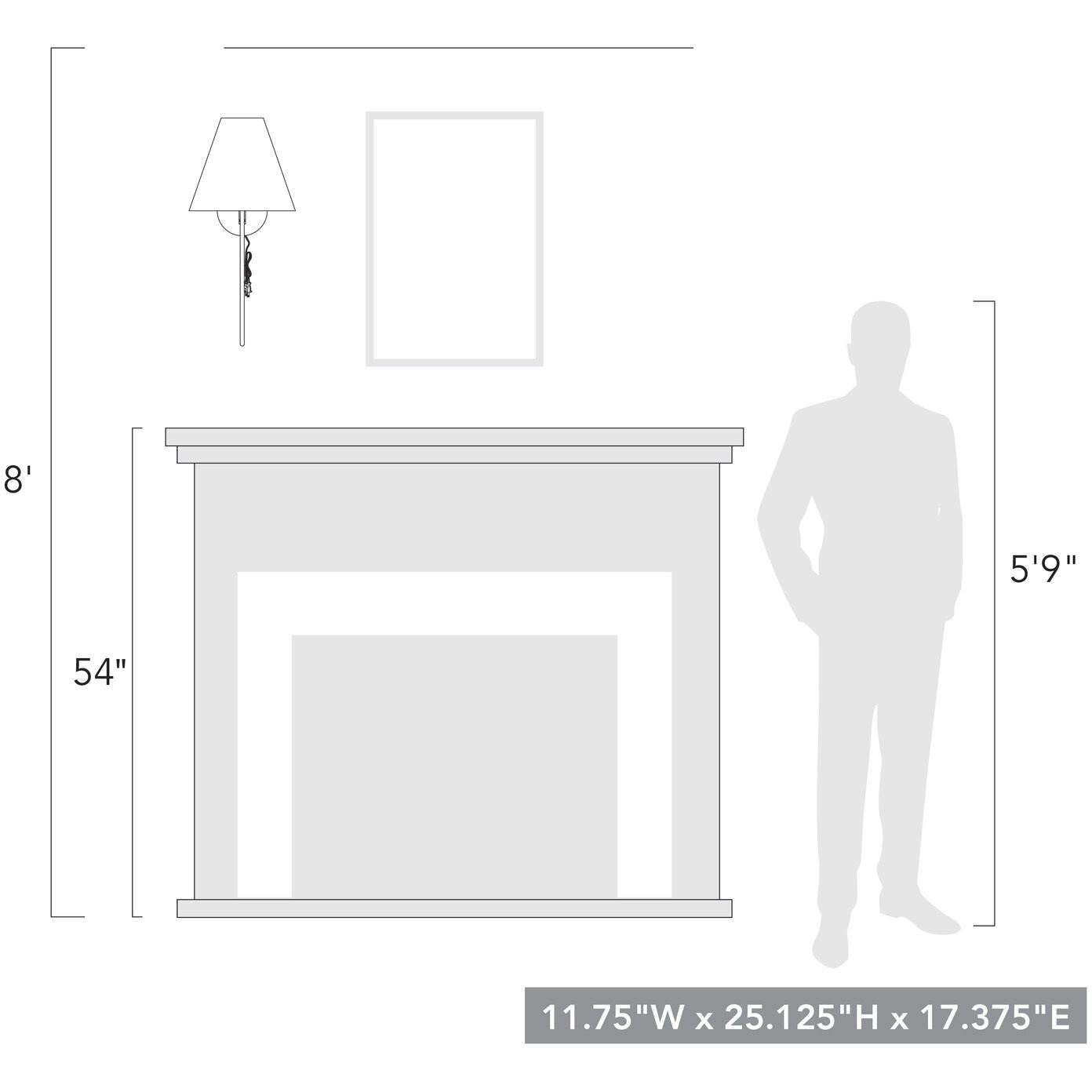 Yep Kennedy 1 Light 11.75 inch Natural Black Swing Arm Wall Lamp Wall Light