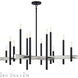 Denmark 12 Light 42 inch Black with Brushed Nickel Accents Foyer Chandelier Ceiling Light