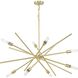 Astra 8 Light 42.38 inch Satin Brass Chandelier Ceiling Light, Design Series