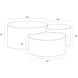Neo 60 X 56 inch Antique Brass Coffee Table, Set Of 3