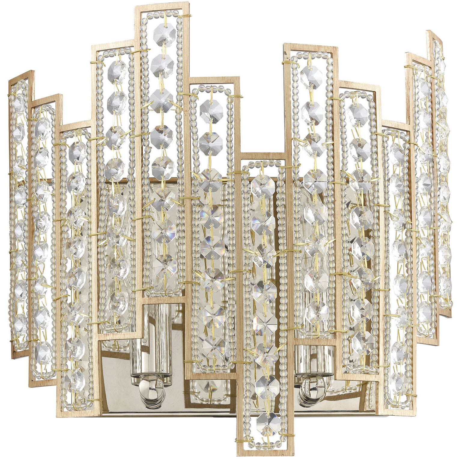 Equilibrium 2 Light 11 inch Polished Nickel ADA Sconce Wall Light