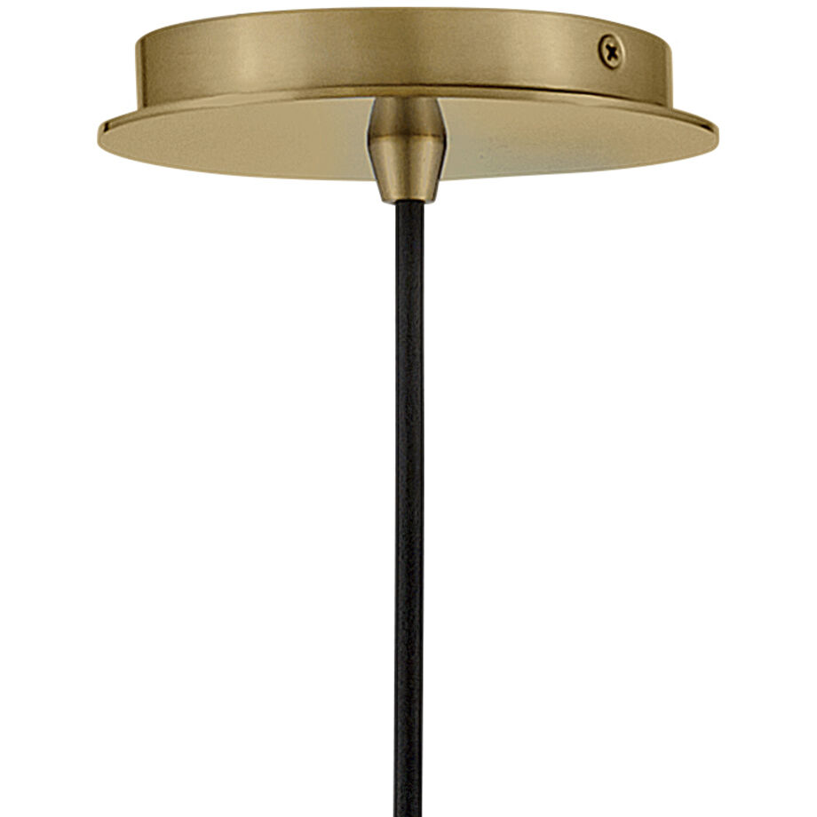 Lulu LED 15 inch Lacquered Brass Pendant Ceiling Light, Semi-Flush Mount