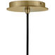 Lulu LED 15 inch Lacquered Brass Pendant Ceiling Light, Semi-Flush Mount
