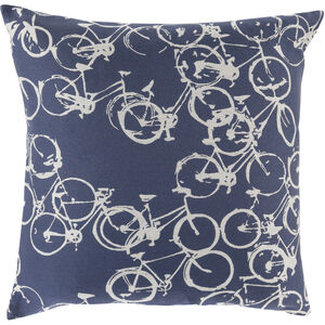 Pedal Power 22 inch Ivory, Navy Pillow Kit