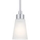 Erma 1 Light Brushed Nickel Mini Pendant Ceiling Light