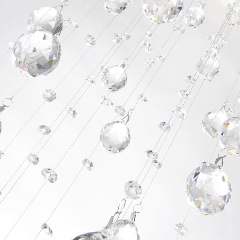 Rain Drop 4 Light 14 inch Chrome Flush Mount Ceiling Light