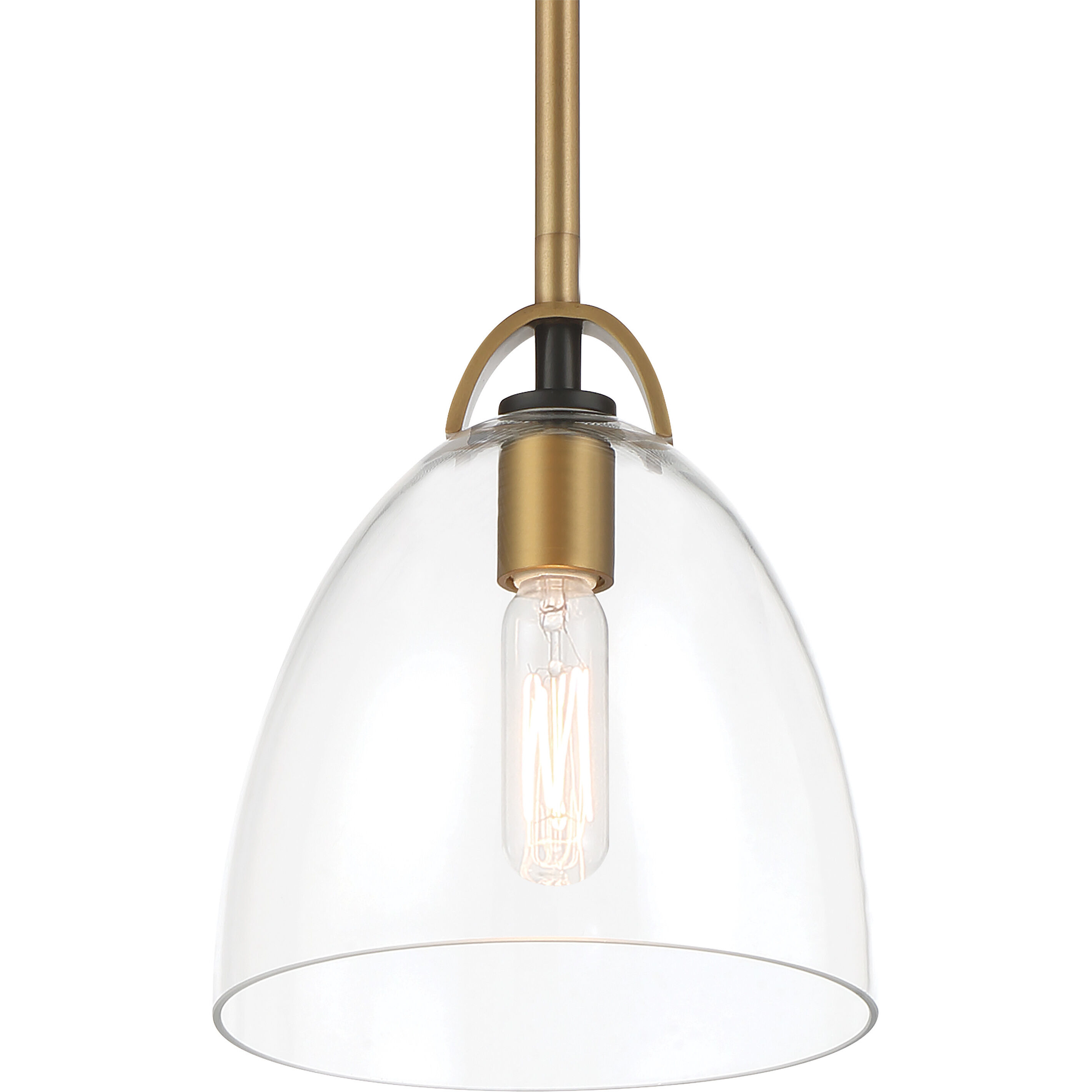 Sommersby 1 Light 7 inch Legacy Brass and Matte Coal Pendant Ceiling Light