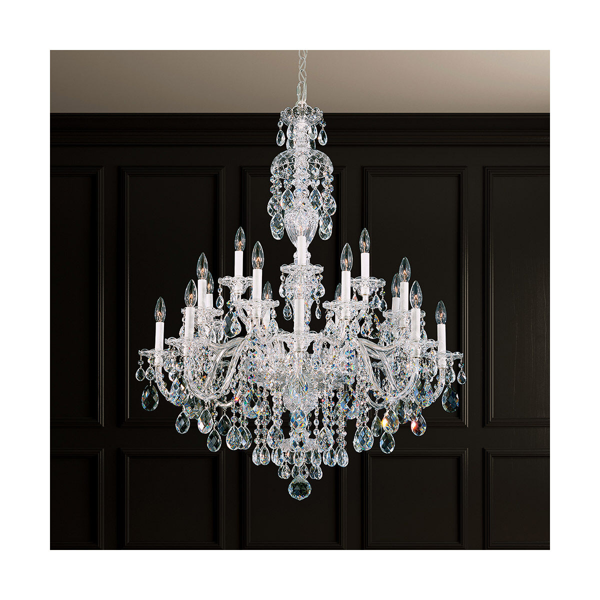 Sterling 20 Light 34 inch Polished Silver Chandelier Ceiling Light in Heritage