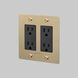 2G Duplex 125 Brass Outlet