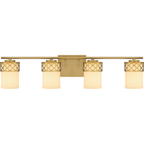 Tenley 4 Light 32 inch Aged Brass Bath Light Wall Light, Extra Large