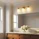 C&M by Chapman & Myers Ashford 3 Light 23.75 inch Burnished Brass Bath Vanity Wall Light