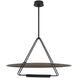 Kelly Wearstler Teline LED 30 inch Matte Black Round Chandelier Ceiling Light