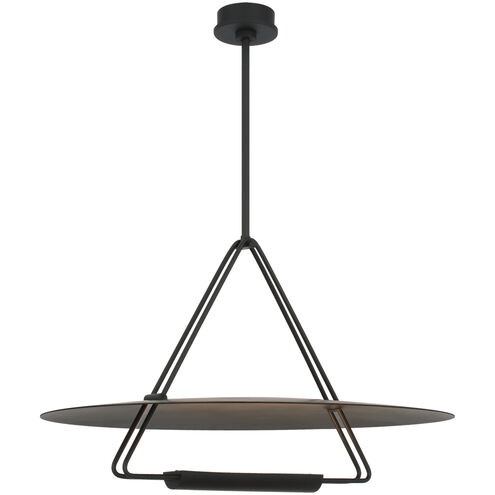 Kelly Wearstler Teline LED 30 inch Matte Black Round Chandelier Ceiling Light