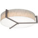 Apex 3 Light 27.15 inch Weathered Grey Flush Mount Ceiling Light in Jute, Incandescent
