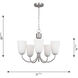 Miles 5 Light 21 inch Satin Brass Chandelier Ceiling Light