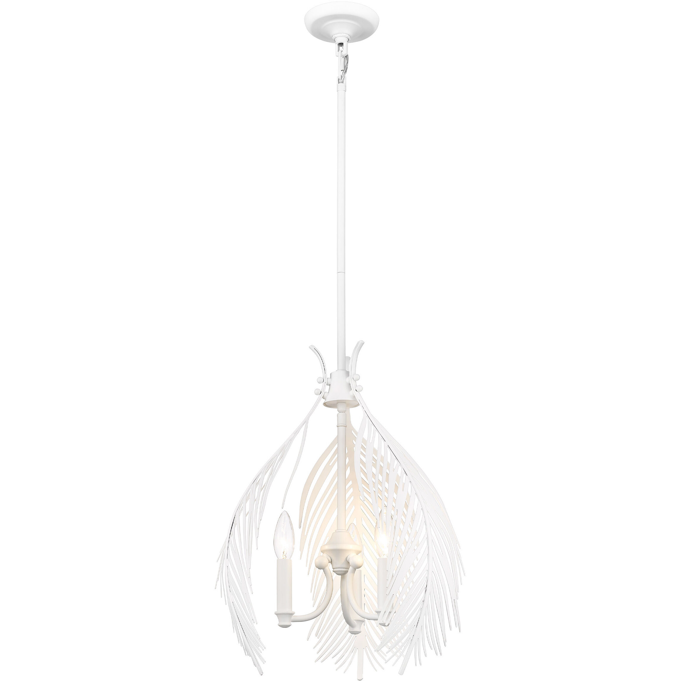 Cay 3 Light 14.38 inch Matte White Pendant Ceiling Light