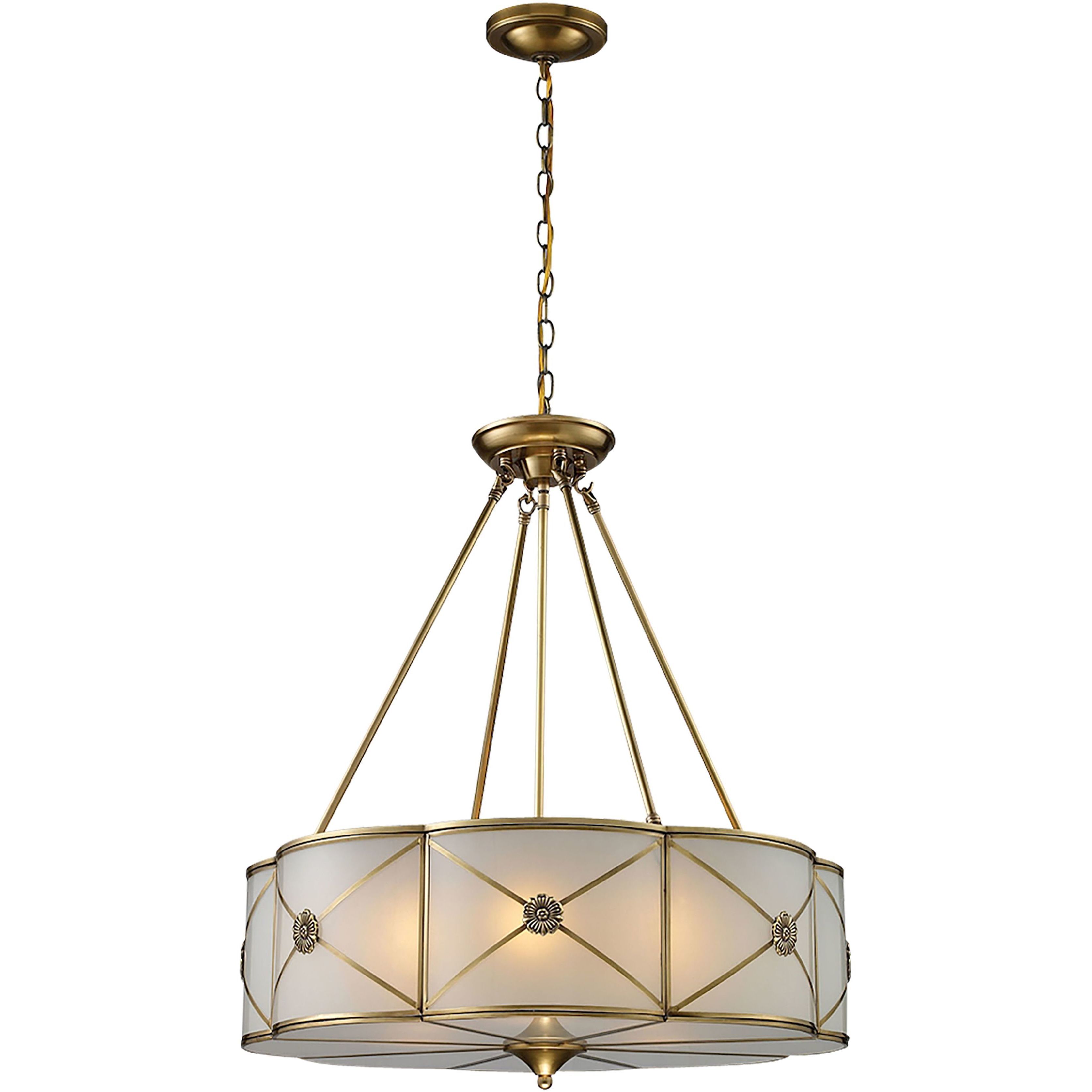 Preston 6 Light 23 inch Brushed Brass Chandelier Ceiling Light