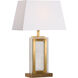 Hopewell 21.5 inch 100.00 watt White/Cream and Gold Table Lamp Portable Light