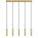 Stari Linear Chandelier Ceiling Light in Modern Gold