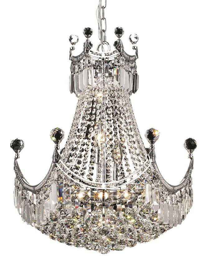 Corona 9 Light 20 inch Chrome Dining Chandelier Ceiling Light in Royal Cut