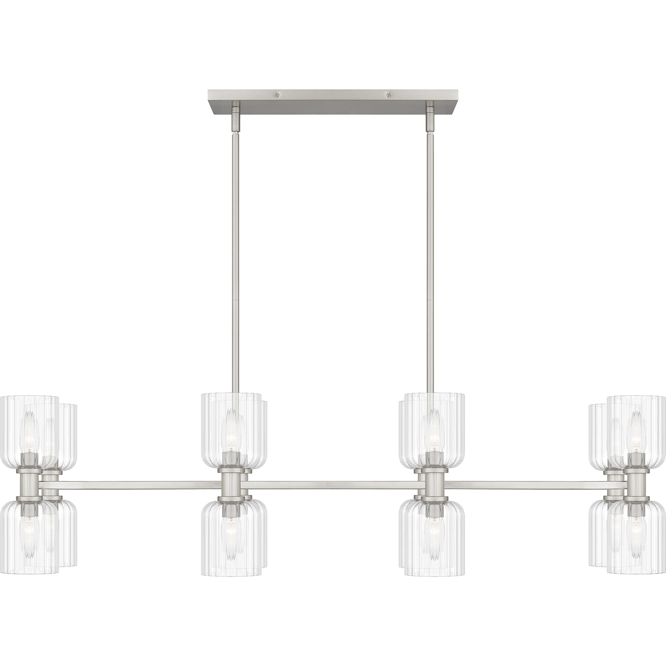 Ramada 16 Light 46 inch Brushed Nickel Island Light Ceiling Light, Large
