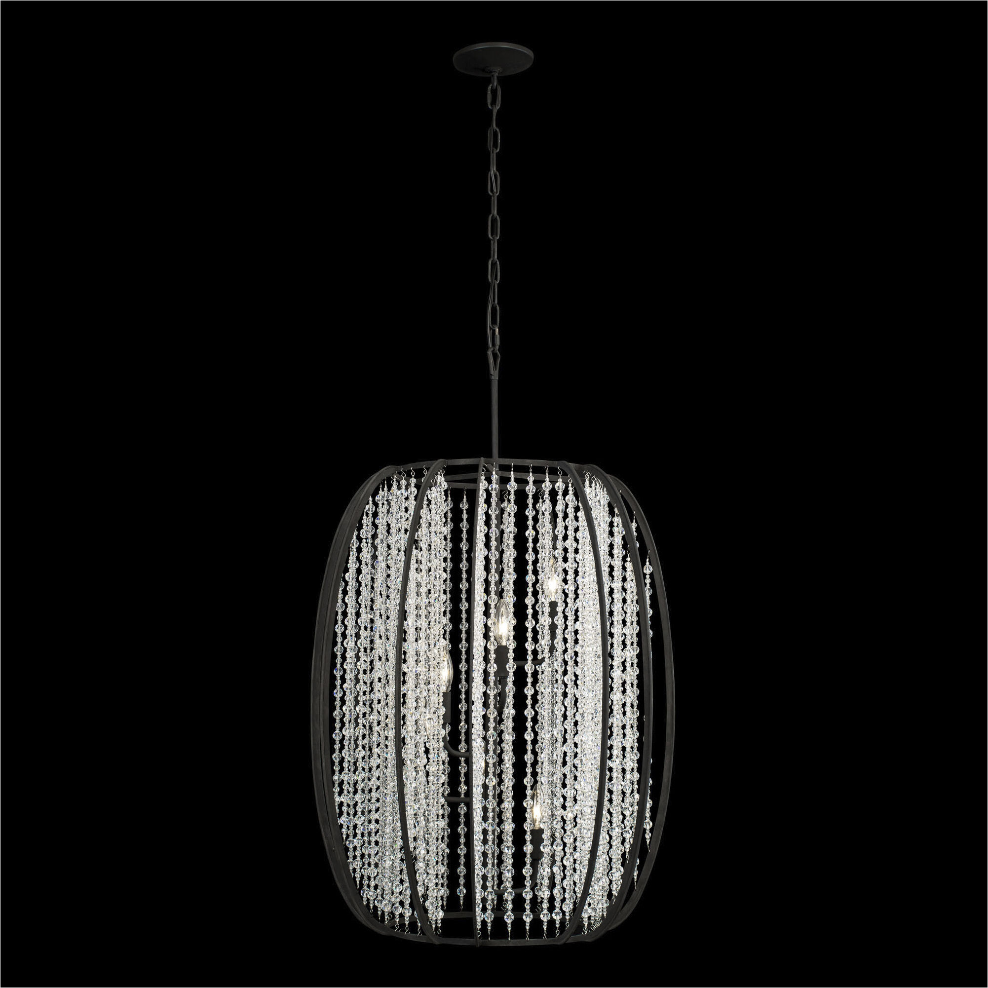Caesar 6 Light 24 inch Carbon Foyer Pendant Ceiling Light